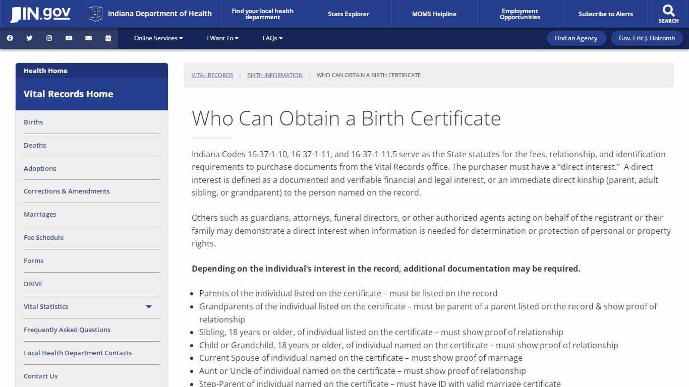 Who Can Obtain a Birth Certificate - Vital Records